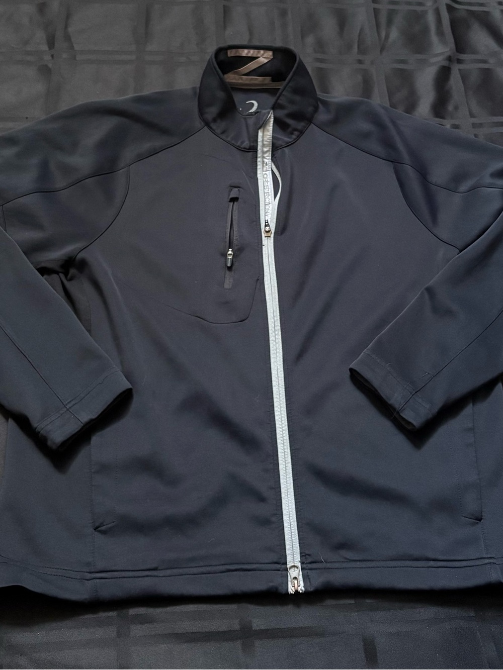 Men’s Zero Restriction Performance Stretch Black Full Zip Large Jacket